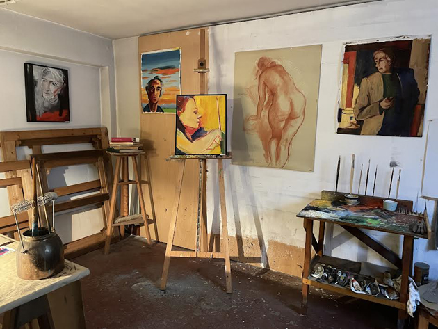 lo studio dell'artista Giorgio Radice